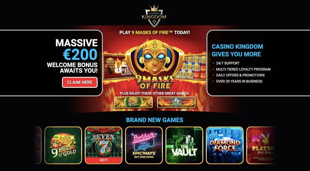 Homepage del casinò Kingdom